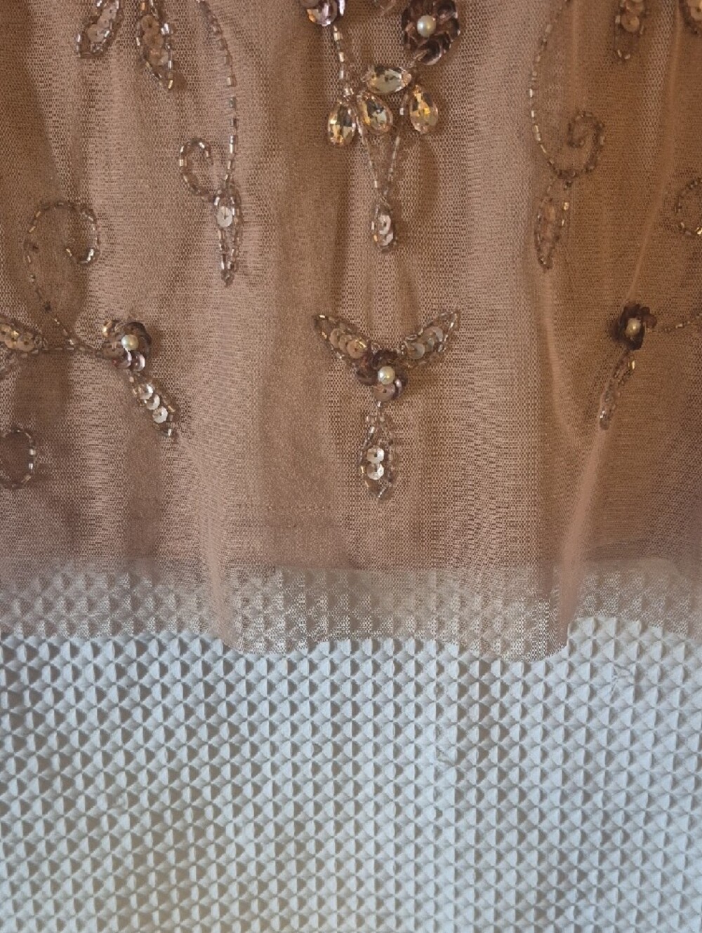 Adrianna Papell Blush Pink Beaded Midi Dress - Picture 10 of 14